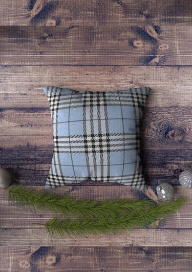 Blue Tartan Cushion Covers | CoverMyCushion 40x40cm / Light Blue / No thanks - cover only